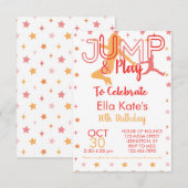 Invitation Bounce House Jump Party Trampoline Park Anniversai (Devant / Derrière)