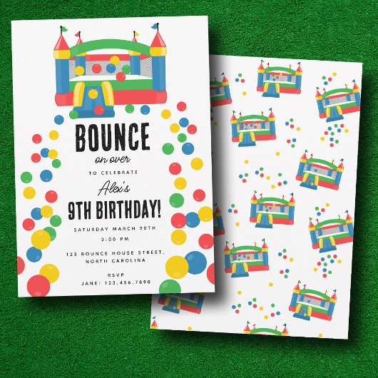 Invitation Bounce House Jumping Castle Anniversaire de enfant