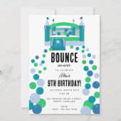 Invitation Bounce House Jumping Castle Boys fête d'anniversai (Devant)
