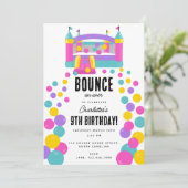 Invitation Bounce House Jumping Castle Girls Anniversaire (Debout devant)