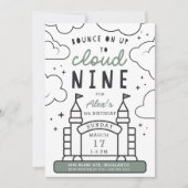 Invitation Bounce House Kids 9e fête d'anniversaire (Devant)