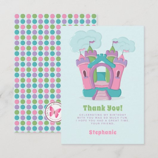 Invitation Bounce House Party (Devant / Derrière)