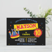 Invitation BOUNCE HOUSE SLIP and SLIDE Anniversaire (Debout devant)
