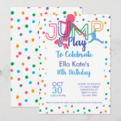 Invitation Bounce House Trampoline Jump Anniversaire (Devant / Derrière)