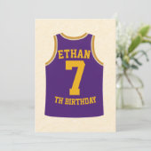 Invitation 🏀 Bounce into the best birthday ever! 🎉 (Debout devant)