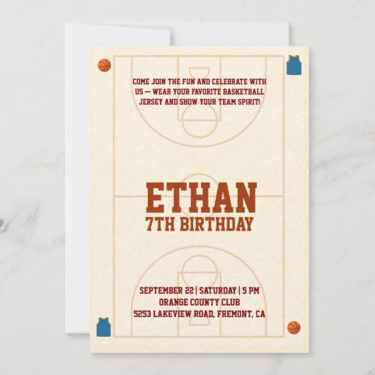 Invitation 🏀 Bounce into the best birthday ever! 🎉 (Dos)