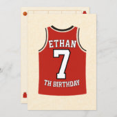 Invitation 🏀 Bounce into the best birthday ever! 🎉 (Devant / Derrière)