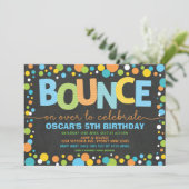 Invitation Bounce & Jump Trampoline Party Anniversaire Chalkb (Debout devant)