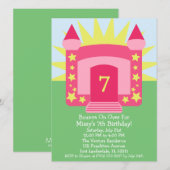 Invitation Bounce Rose sur la fête d'anniversaire de la Maiso (Devant / Derrière)
