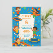 Invitation Bouncy Adventure Anniversaire Fiesta (Debout devant)
