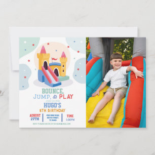 Invitation Bouncy Castle Anniversaire Fête Jump Bounce House