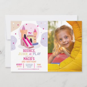 Invitation Bouncy Castle Anniversaire Photo Bounce House