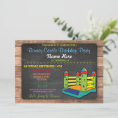 Invitation Bouncy Castle Party Jump Anniversaire de enfant In (Debout devant)