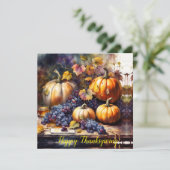 Invitation Bounty d'automne, raisins citrouille - Thanksgivin (Debout devant)