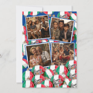 Invitation Bouon Natale Noël Salutation Royal Blue