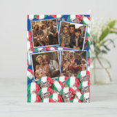 Invitation Bouon Natale Noël Salutation Royal Blue (Debout devant)