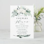 Invitation Bouquet à feuillage persistant et coton Couples Do (Debout devant)