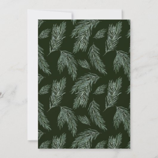 Invitation Bouquet à feuillage persistant et coton Couples Do (Dos)