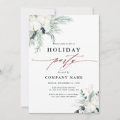 Invitation Bouquet à feuillage persistant & Fleur de Coton (Devant)