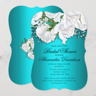 Invitation Bouquet Aqua de la Rose blanche
