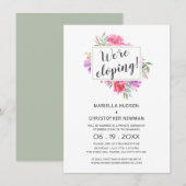 Invitation Bouquet aquarelle botanique Réception de mariage e (Devant / Derrière)