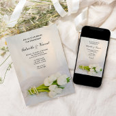 Invitation Bouquet blanc Tulip Spring fiançailles