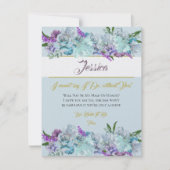 Invitation Bouquet Bleu turquoise Mariage Suite Soyez Ma Brid (Devant)