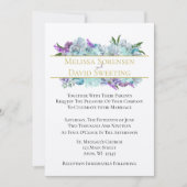 Invitation Bouquet bleu turquoise Tradition Mariage Suite Cér (Devant)