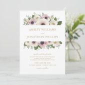 Invitation Bouquet Blush Anemone (Debout devant)