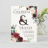 Invitation Bouquet Bourgogne | Ligne d'exposant en gras (Debout devant)