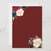 Invitation Bouquet Bourgogne | Ligne d'exposant en gras (Dos)