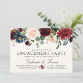 Invitation Bouquet Bourgogne | Partie d'engagement (Debout devant)