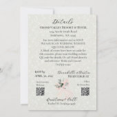 Invitation Bouquet Cascade de Wisteria et Rose Bow pour Anniv (Dos)