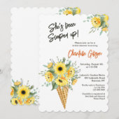 Invitation Bouquet Cône Gaufrette (Devant / Derrière)