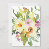 Invitation Bouquet Daffodique Printemps Aquarelle Mariage Flo (Dos)