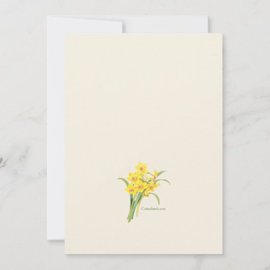 Invitation Bouquet Daffodiques (Dos)
