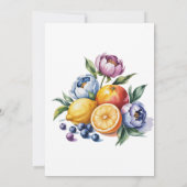 Invitation Bouquet d'agrumes méditerranéen Brunch & Bubbly (Dos)