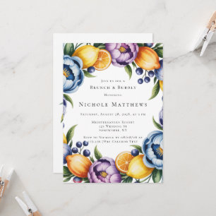 Invitation Bouquet d'agrumes méditerranéen Brunch & Bubbly