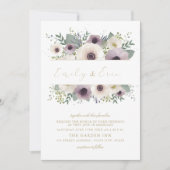 Invitation Bouquet d'anémone personnalisé (Devant)