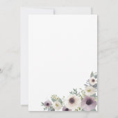 Invitation Bouquet d'anémone personnalisé (Dos)
