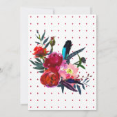 Invitation Bouquet d'anniversaire floral chic (Dos)