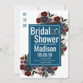 Invitation Bouquet d'aquarelle Botanique Fête des mariées ble (Devant)