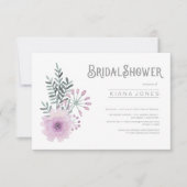 Invitation Bouquet d'aquarelle Fête des mariées Lilac ID654 (Devant)