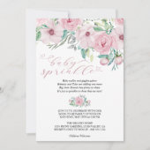 Invitation Bouquet d'aquarelle florale pour bébé (Devant)