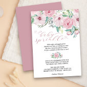 Invitation Bouquet d'aquarelle florale pour bébé