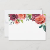 Invitation Bouquet d'aquarelle romantique | Boîtier Mariage (Dos)