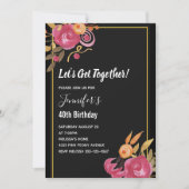 Invitation Bouquet d'aquarelle rose Peony (Devant)