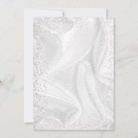 Invitation Bouquet d'argent bleu Dusty Bachelorette Party (Dos)