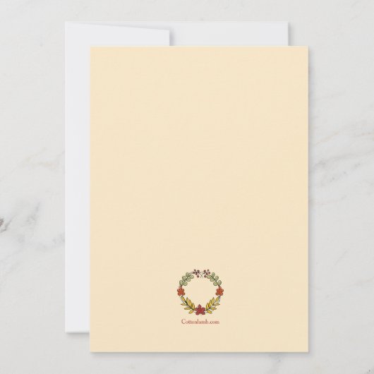 Invitation Bouquet d'automne (Dos)