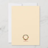 Invitation Bouquet d'automne (Dos)